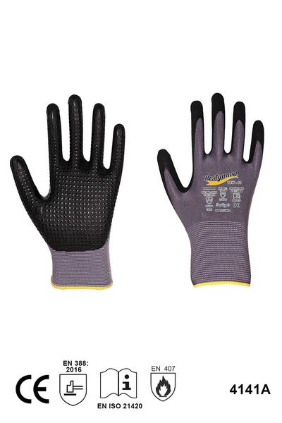 KKDAVM BESTGUARD TBW51 MİKRO KÖPÜK NİTRİL KAPLAMA AVUÇ İÇİ DOTLU İŞ ELDİVENİ