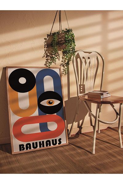 Postifull Πολύχρωμη αφίσα χωρίς πλαίσιο της σειράς Bauhaus - Διακόσμηση τοίχου με εκτύπωση HD