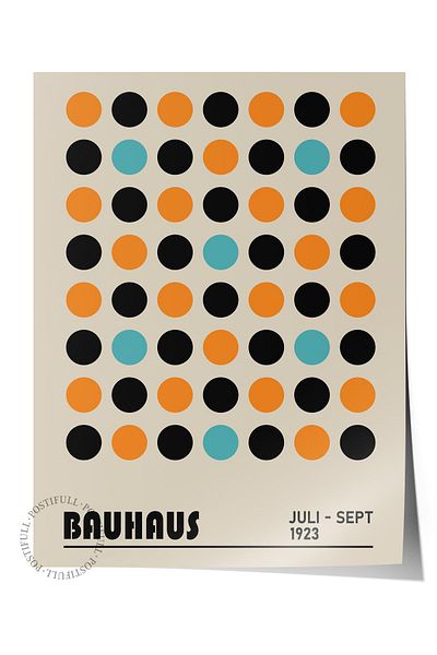 Postifull Πολύχρωμη αφίσα χωρίς πλαίσιο της σειράς Bauhaus - Διακόσμηση τοίχου με εκτύπωση HD