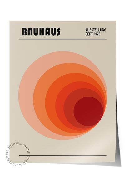 Postifull Çerçevesiz Poster, Bauhaus Serisi, Renkli Duvar Posteri, Duvar Dekoru, HD Baskı, Kalın Arşivsel Sana