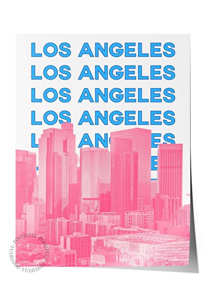 Postifull Αφίσα εικονογράφησης του Λος Άντζελες - Σειρά Cities, Εκτύπωση Duar...
