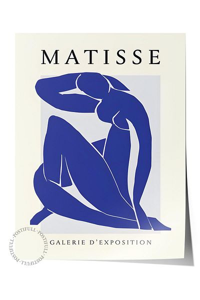 Postifull Αφίσα Παστέλ Σχεδίου Henri Matisse - Χωρίς πλαίσιο, Αφίσα Εικονογράφησης Duar, Εκτύπωση HD, Παχύ