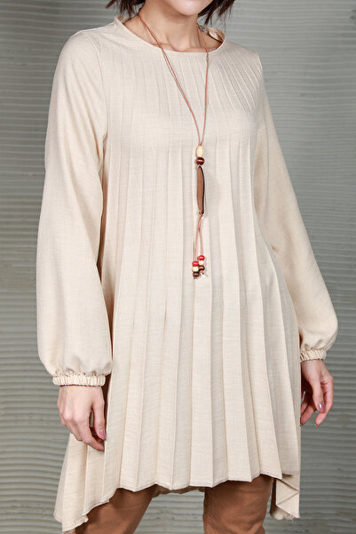 GİYSA Kadın Piliseli Kolyeli Aerobin Tunik