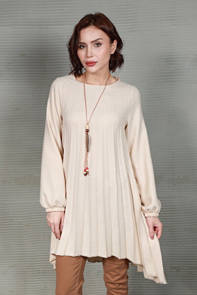 GİYSA Kadın Piliseli Kolyeli Aerobin Tunik