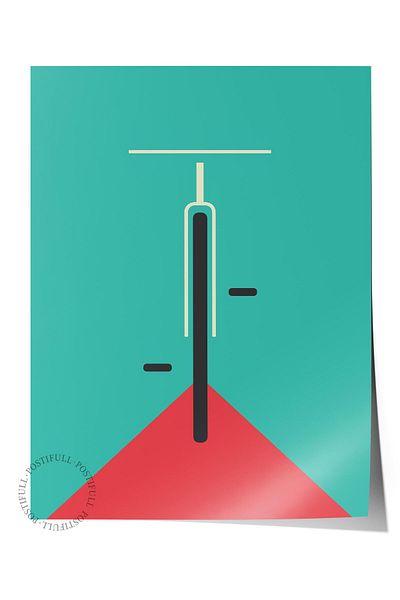 Postifull Αφίσα χωρίς πλαίσιο, Σειρά Bauhaus, Τυρκουάζ αφίσα τοίχου, Διακόσμηση τοίχου, Εκτύπωση HD, Χοντρό αρχειοθετικό San