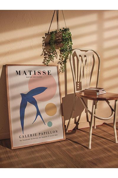 Postifull Αφίσα Παστέλ Σχεδίου Henri Matisse - Χωρίς πλαίσιο, Αφίσα Εικονογράφησης Duar, Εκτύπωση HD, Παχύ
