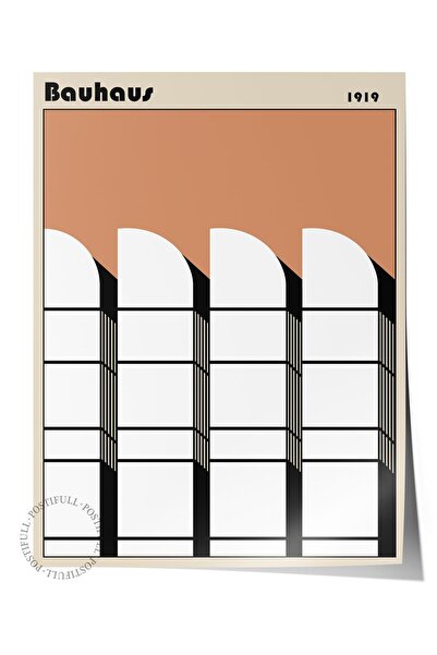 Postifull Σειρά Bauhaus - Αφίσα τοίχου σε καφέ, τυπωμένο HD και χοντρό αρχειο...