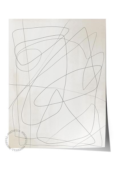 Postifull Frameless Poster Abstract Nordic Series, Nordic Painting, Wall Poster, Hd Printing, Thick Archival