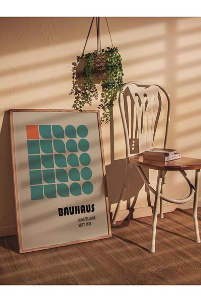 Postifull Πολύχρωμη αφίσα χωρίς πλαίσιο της σειράς Bauhaus - Διακόσμηση τοίχου με εκτύπωση HD