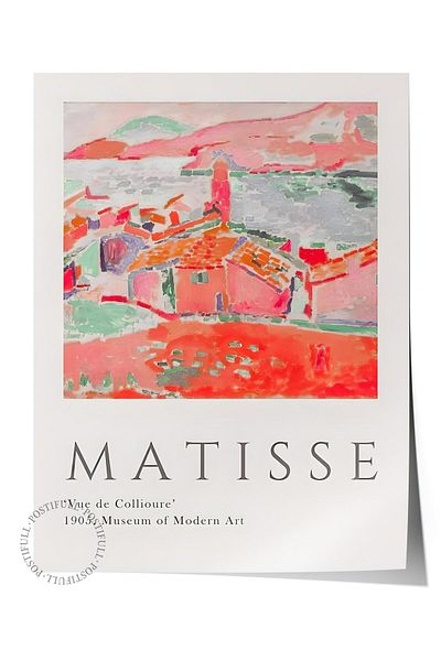 Postifull Αφίσα Παστέλ Σχεδίου Henri Matisse - Χωρίς πλαίσιο, Αφίσα Εικονογράφησης Duar, Εκτύπωση HD, Παχύ