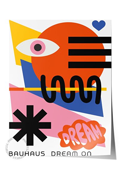 Postifull Πολύχρωμη αφίσα χωρίς πλαίσιο της σειράς Bauhaus - Διακόσμηση τοίχο...