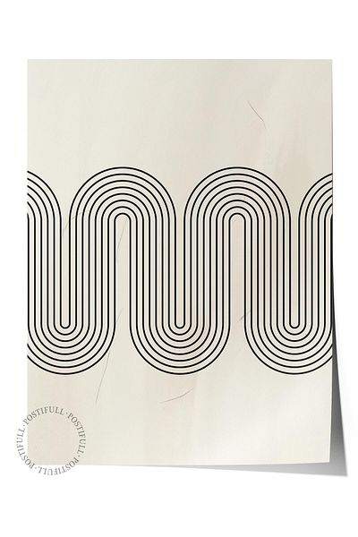 Postifull Frameless Poster Abstract Nordic Series, Nordic Painting, Wall Poster, Hd Printing, Thick Archival