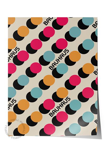 Postifull Πολύχρωμη αφίσα χωρίς πλαίσιο της σειράς Bauhaus - Διακόσμηση τοίχου με εκτύπωση HD
