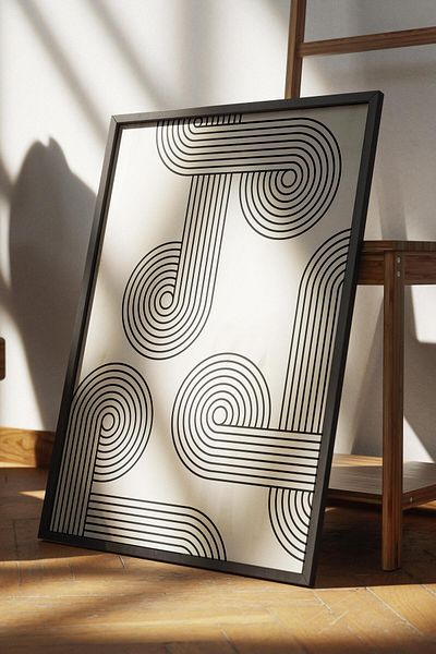 Postifull Poster fără încadrare Seria nordică abstractă, pictură nordică, poster de perete, imprimare HD, gros archival