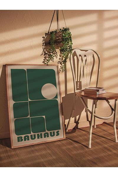 Postifull Αφίσα Bauhaus Series Green Duar - Εκτυπωμένη HD και Χοντρό Αρχειοθέτηση