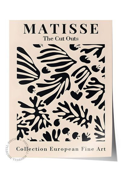 Postifull Αφίσα Παστέλ Σχεδίου Henri Matisse - Χωρίς πλαίσιο, Αφίσα Εικονογράφησης Duar, Εκτύπωση HD, Παχύ