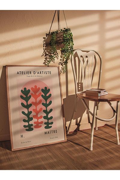 Postifull Αφίσα Παστέλ Σχεδίου Henri Matisse - Χωρίς πλαίσιο, Αφίσα Εικονογράφησης Duar, Εκτύπωση HD, Παχύ