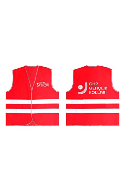 KKDAVM Siyasi Parti Yelekleri, Reflektörlü İkaz Yeleği , ( CHP Gençlik Koları...
