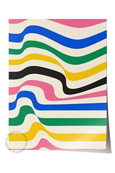 Postifull Çerçevesiz Poster, Bauhaus Serisi, Renkli Duvar Posteri, Duvar Deko...