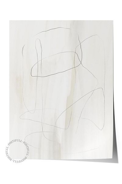Postifull Poster fără încadrare Seria nordică abstractă, pictură nordică, poster de perete, imprimare HD, gros archival