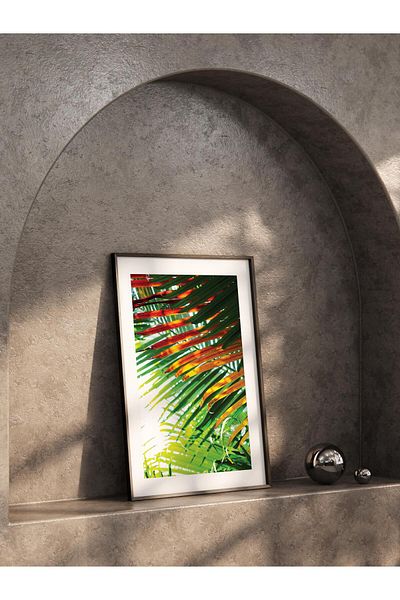 Postifull Frameless Poster, Botanical & Leaf Painting No:50, Hd Photo, Living Room, Kitchen Wall Decor Poster