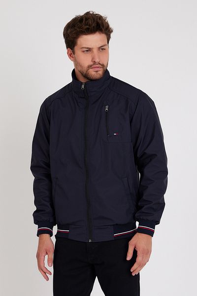 B.HE.Z Stand Collar Men's 4-Season Coat with Lined Inside and Pockets