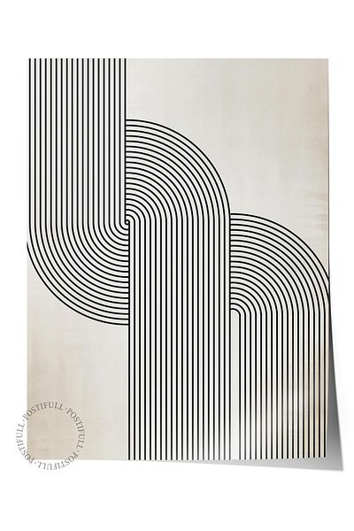 Postifull Frameless Poster Abstract Nordic Series, Nordic Painting, Wall Poster, Hd Printing, Thick Archival