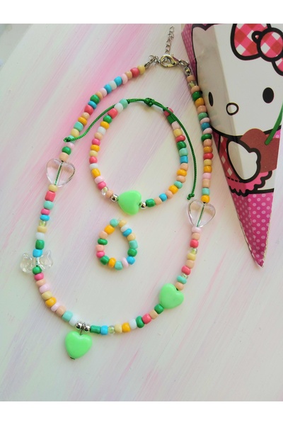 Aksesuar Girl's necklace set with gift box for special occasions, birthday, preschool post