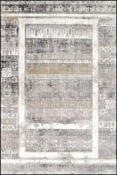 Rugs Modern Halı Traditional Gray Geometric Modern Patterned Woven Base Carpe...
