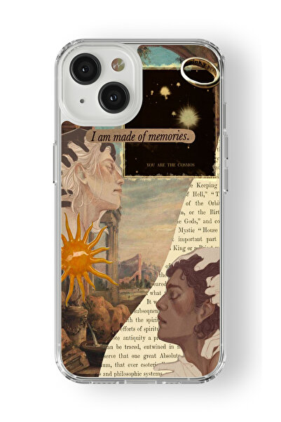 Multitronic حافظة شفافة مطبوعة بتصميم ذكريات متوافقة مع هاتف iPhone 13