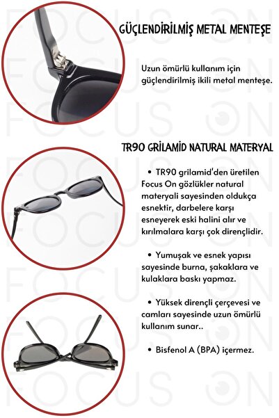 Focus On Tomas Siyah Polarize Erkek Güneş Gözlüğü