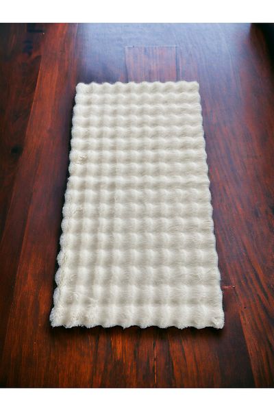 Prizma Non-slip and Washable Single Bathroom Rug - Mat Cream (75x110cm)
