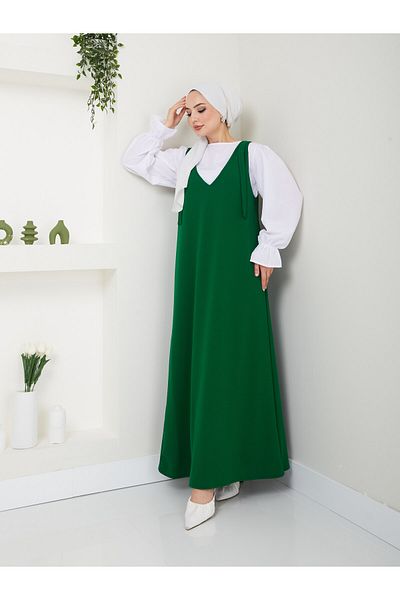 VOLT CLOTHİNG طقم قميص نسائي مكون من قطعتين فستان جيليه