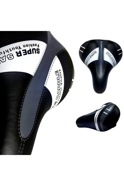 SARİSSA BİSİKLET XBYC 319 Bicycle Spring Wide Leather Saddle Soft Large, Wide Cycling Comfort, Tour Saddle