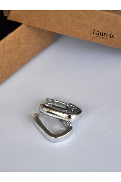 Laurels Paradise أقراط نسائية من الفولاذ بتصميم ذهبي خاص