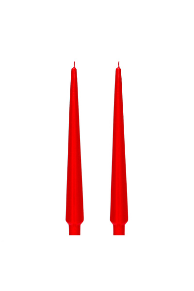 Missi 2 Li Kırmızı Piramit Şamdan Mum Seti-33 Cm
