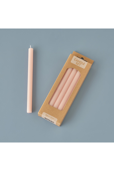 Bella Maison Valery Şamdan Mum Pembe (19x6x25 cm)