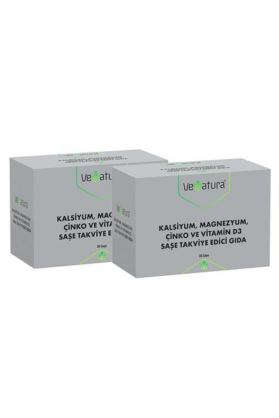VeNatura Calcium, Magnesium, Zinc and Vitamin D3 30 Sachets - 2 Pieces