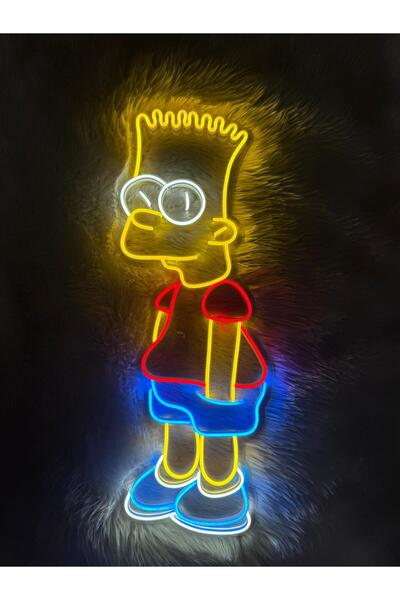 dekoraven Simpson Neon Led Tabela Dekoratif Aydınlatma