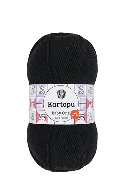 Kartopu Baby One Antipilling 100g Μαύρο Πλεκτό Νήμα - Χρώμα 940