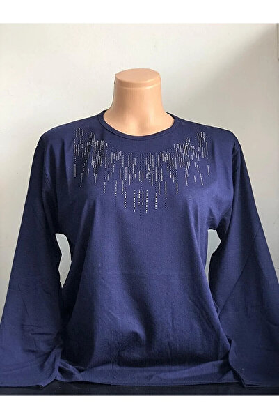 NOBLE STORE Anneler Günü Kadın Yağmur Taşlı Anne Penye Bluz