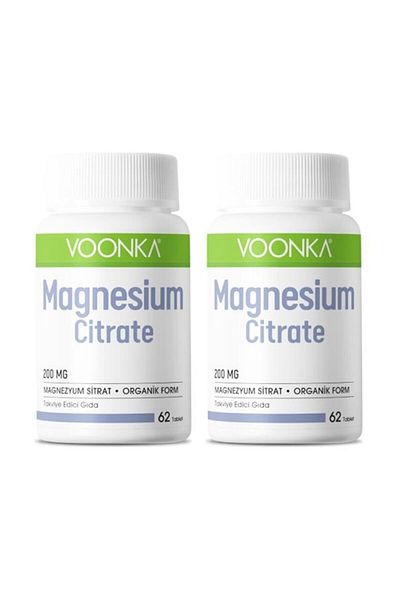 Voonka 200MgMagnesiumCitrate- 62 Capsules 2 Pieces