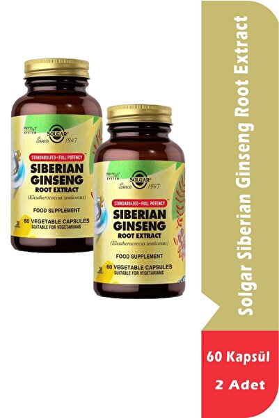 Solgar Siberian Ginseng Root Extract 60 Kapsül 2 Adet