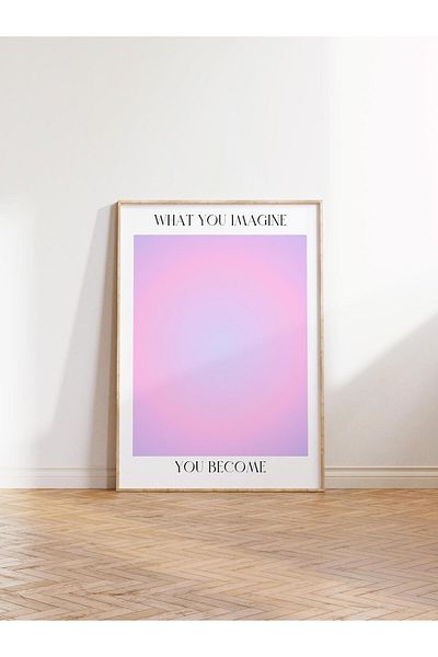 Postifull Aura Series NO:3 - Έγχρωμη αφίσα χωρίς πλαίσιο, "Whay You Imagine, You Become" - Αριθμημένος άγγελος