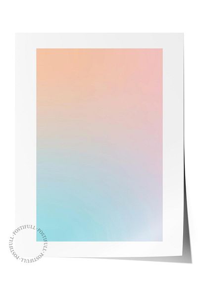 Postifull Aura Series NO:35 - Μικτή αγγελική αριθμημένη έγχρωμη αφίσα χωρίς πλαίσιο