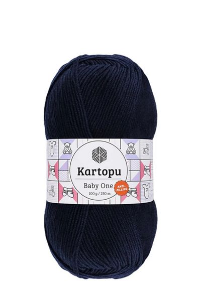 Kartopu Baby One Navy Blue 636 μοντέλο Πλεκτό νήμα χειρός Antipilling - 100 GR