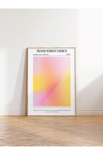 Postifull Aura Series NO:30 - Αφίσα με πολύχρωμο πλαίσιο χωρίς πλαίσιο με υπερβολική ενέργεια και αριθμό αγγέλου