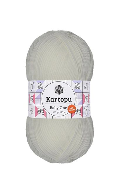 Kartopu Baby One Antipilling 100g Πολύχρωμο Λευκό Πλεκτό Νήμα