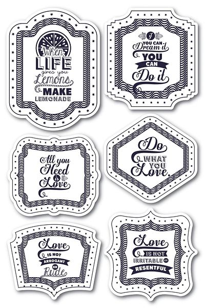 Postifull Motivational Themed Sticker Set - 6 Piece Sticker Set - Phone, Tablet, Notebook Laptop Compatible Sticker