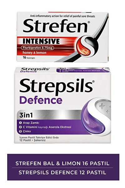 STREPSİLS Strepsils Defence 12 Pastil + Strefen Bal & Limon 16 Pastil